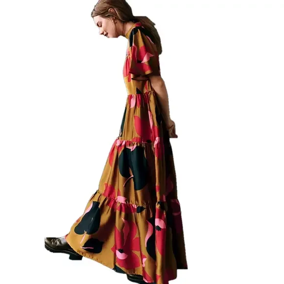 Anthropologie Corey Lynn Calter Gianna Tiered Maxi Dress. Size Small. - Picture 2 of 8